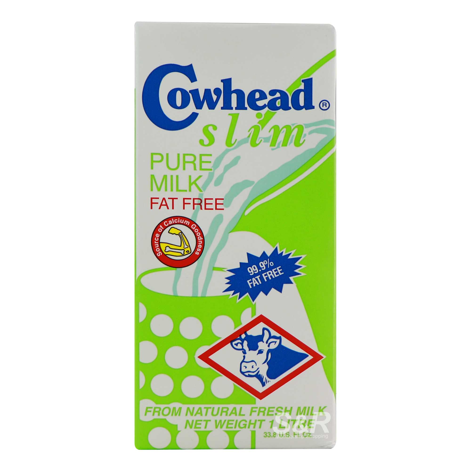 Cowhead Slim Fat Free Pure Milk 1L
